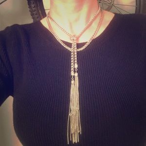 Awesome chain necklace with tassels